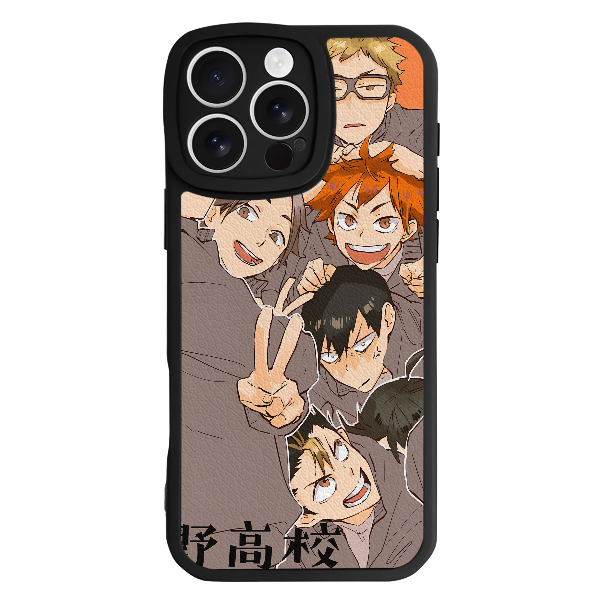 （画像用） ハイキュー!! Haikyu!! 【iPhone 16シリーズ対応】シリコンスマホケース（レザー調） 材質：シリコン